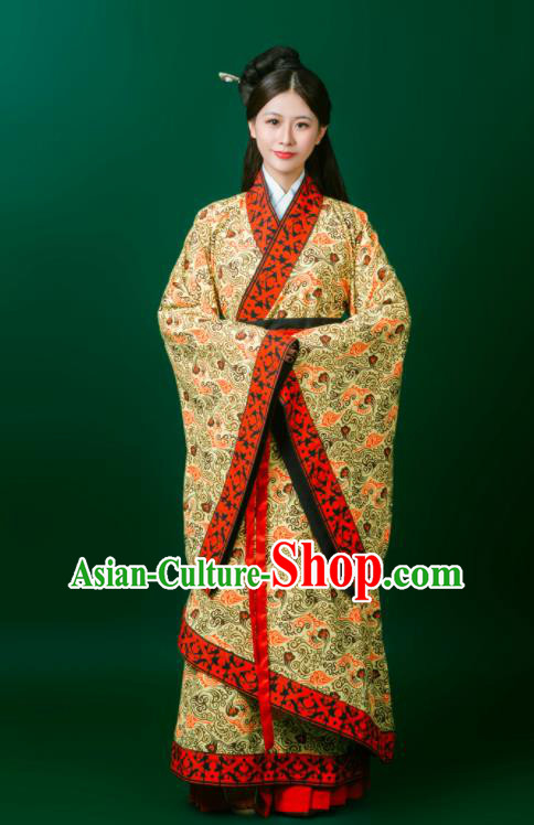 Ancient Chinese Embroidered Historical Costumes Traditional Han Dynasty Palace Princess Hanfu Dress for Women