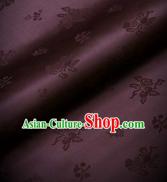 Traditional Asian Fuchsia Satin Classical Pattern Drapery Korean Hanbok Palace Brocade Silk Fabric
