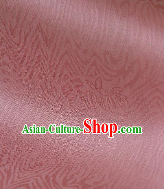 Traditional Asian Pink Brocade Classical Pattern Drapery Korean Hanbok Palace Satin Silk Fabric