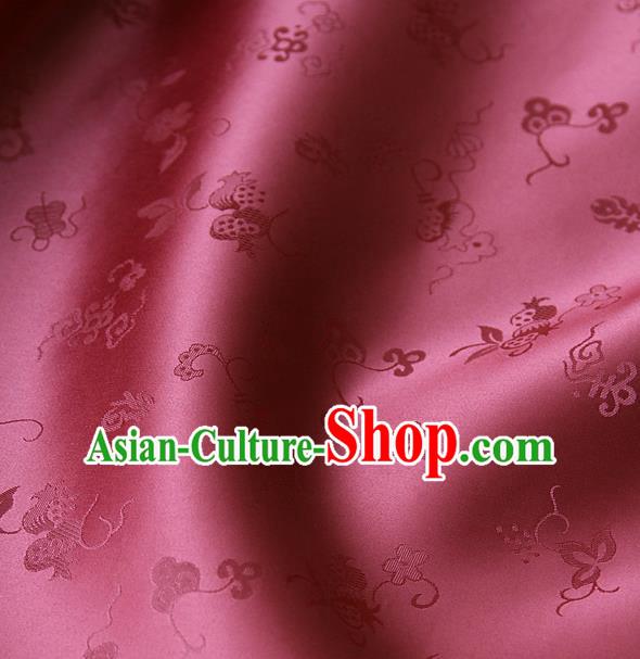 Traditional Asian Brocade Classical Cucurbit Pattern Drapery Korean Hanbok Palace Satin Silk Fabric