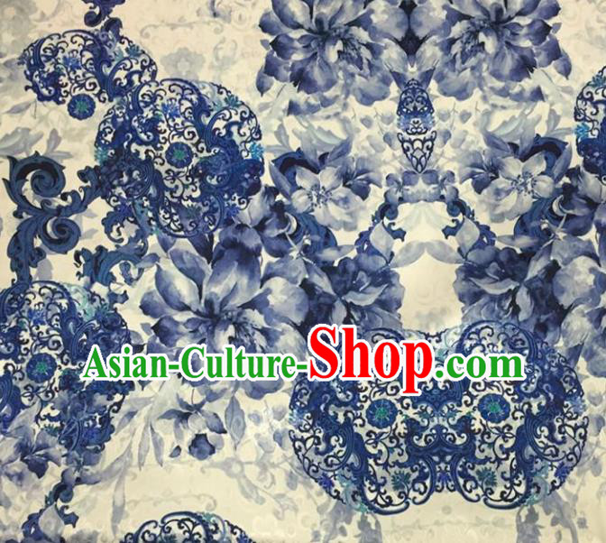 Chinese Traditional Apparel Fabric Qipao Dress Brocade Classical Pattern Design Silk Material Satin Drapery