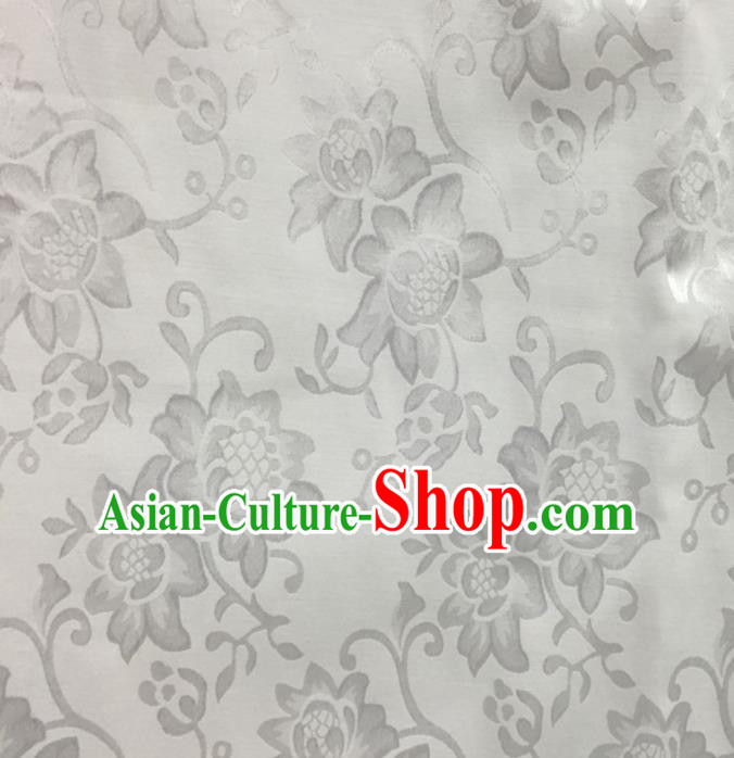 Chinese Traditional Apparel Fabric Qipao Brocade Classical Sunflowers Pattern Design Silk Material Satin Drapery