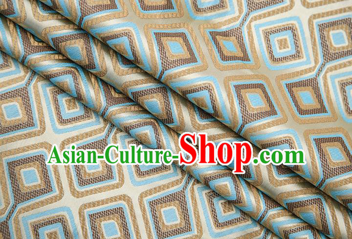 Chinese Traditional Apparel Qipao Fabric Golden Brocade Classical Pattern Design Material Satin Drapery