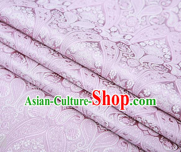 Chinese Traditional Pink Satin Fabric Tang Suit Brocade Classical Loquat Flower Pattern Design Material Drapery