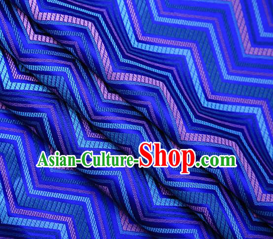 Royalblue Satin Traditional Chinese Tang Suit Brocade Fabric Classical Pattern Design Material Drapery