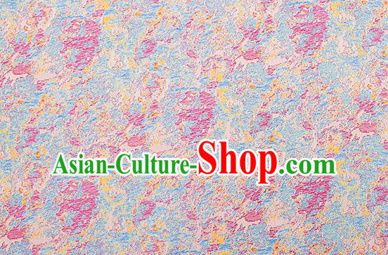 Chinese Traditional Satin Classical Pattern Design Pink Brocade Fabric Qipao Dress Material Drapery