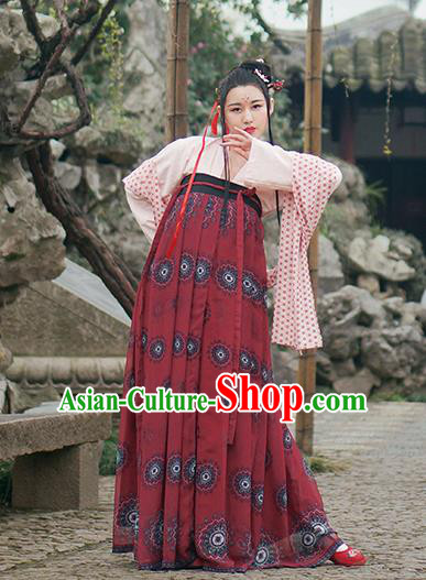 Chinese Traditional Tang Dynasty Hanfu Dress Ancient Palace Princess Costumes for Women
