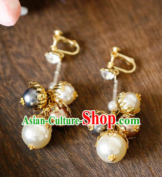 Top Grade Handmade Pearls Earrings Bride Jewelry Accessories for Women