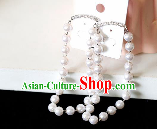 Top Grade Handmade Pearls Earrings Bride Jewelry Accessories for Women