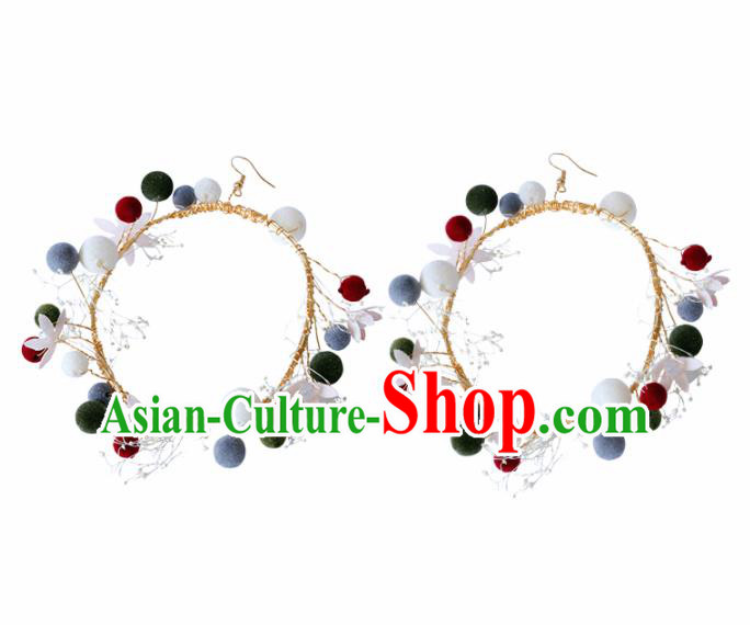 Top Grade Handmade Baroque Colorful Earrings Bride Jewelry Accessories for Women