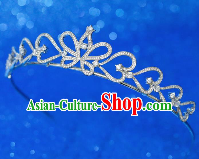 Top Grade Handmade Butterfly Royal Crown Baroque Princess Zircon Hair Accessories for Women
