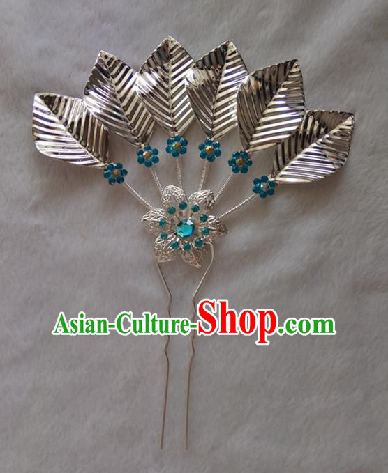 Chinese Ethnic Dai Nationality Hair Accessories Traditional Folk Dance Hairpins for Women