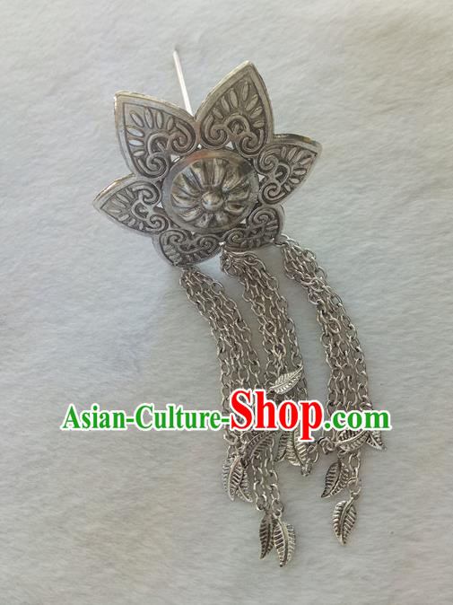 Chinese Ethnic Dai Nationality Hair Accessories Traditional Folk Dance Hairpins for Women