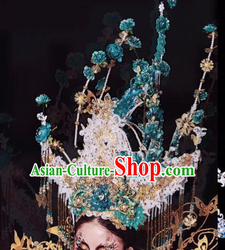 Top Grade Halloween Catwalks Hair Accessories Headdress Palace Queen Hat for Women