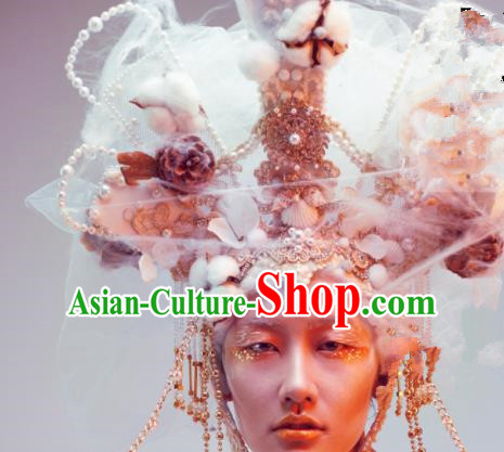 Top Grade Halloween Catwalks Headdress Brazilian Carnival Queen Hair Accessories for Women