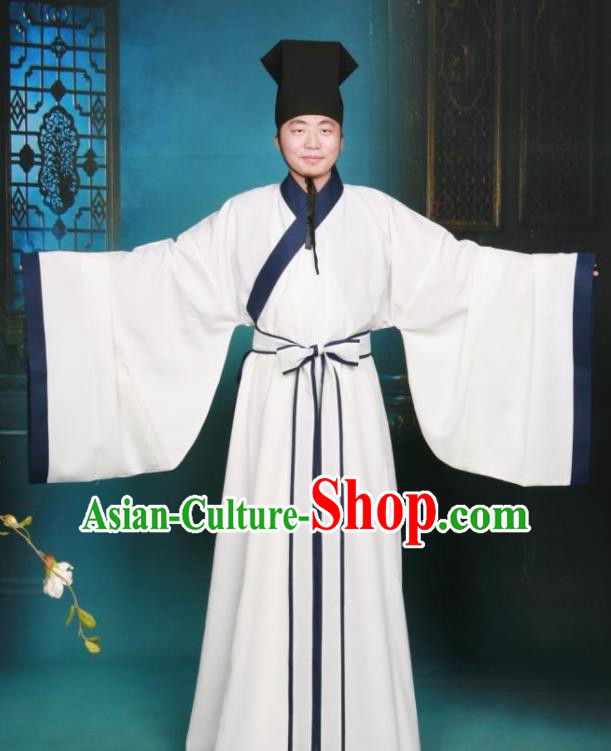 Ancient Chinese Scholar Costumes Traditional Song Dynasty Confucianscholar Hanfu Clothing for Men