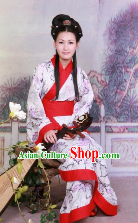 Chinese Ancient Piper Musician Costumes Han Dynasty Palace Princess Hanfu Dress for Women