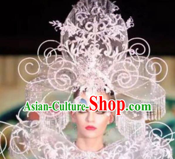 Top Grade Halloween Catwalks Hair Accessories Baroque Exaggerated Headdress for Women