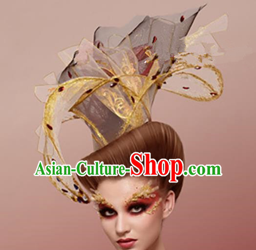 Top Grade Halloween Catwalks Hair Accessories Baroque Queen Headdress for Women