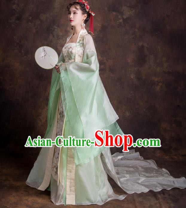 Chinese Traditional Embroidered Green Xiuhe Suits Ancient Imperial Consort Wedding Dress for Women