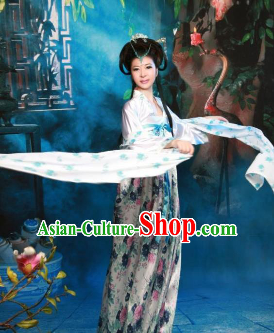 Chinese Ancient Peri Princess Costumes Tang Dynasty Palace Lady Hanfu Dress for Women