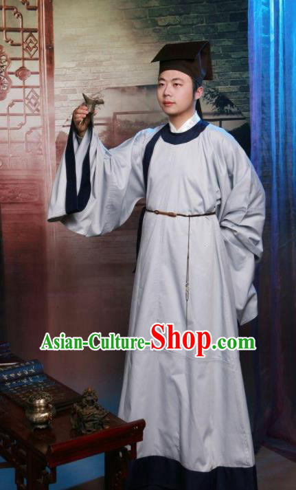 Chinese Ancient Nobility Childe Costumes Traditional Song Dynasty Scholar Robe for Men