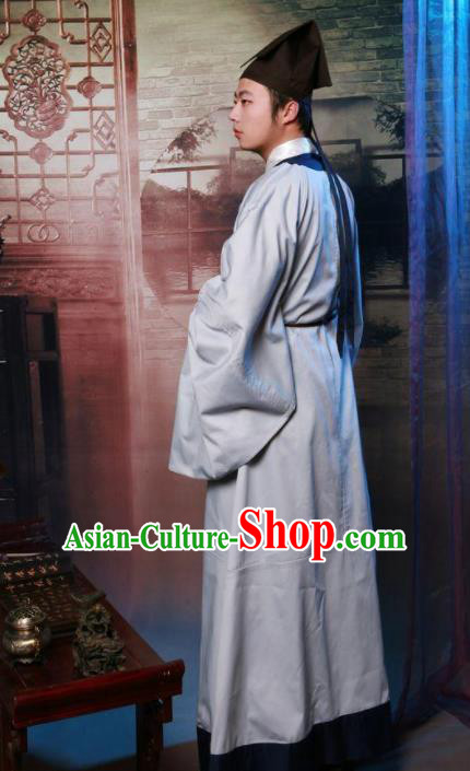 Chinese Ancient Nobility Childe Costumes Traditional Song Dynasty Scholar Robe for Men