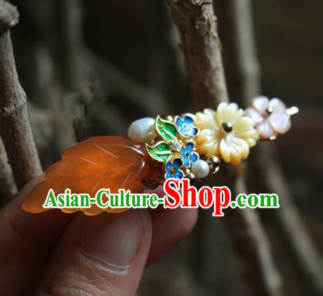 Asian Chinese Traditional Hanfu Cloisonne Hair Claw Ancient Palace Hairpins for Women