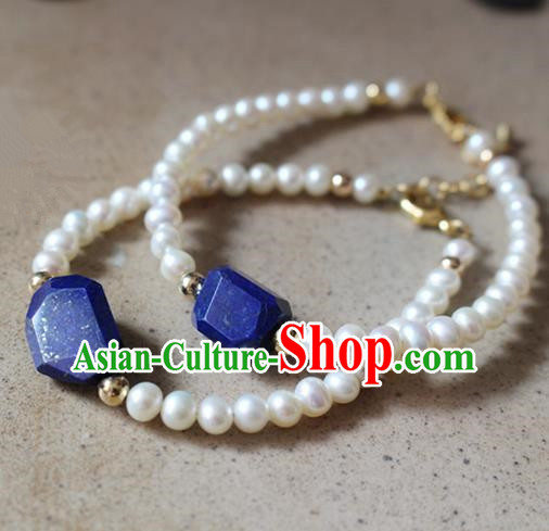 Asian Chinese Traditional Pearls Jewelry Accessories Ancient Hanfu Bracelet for Women