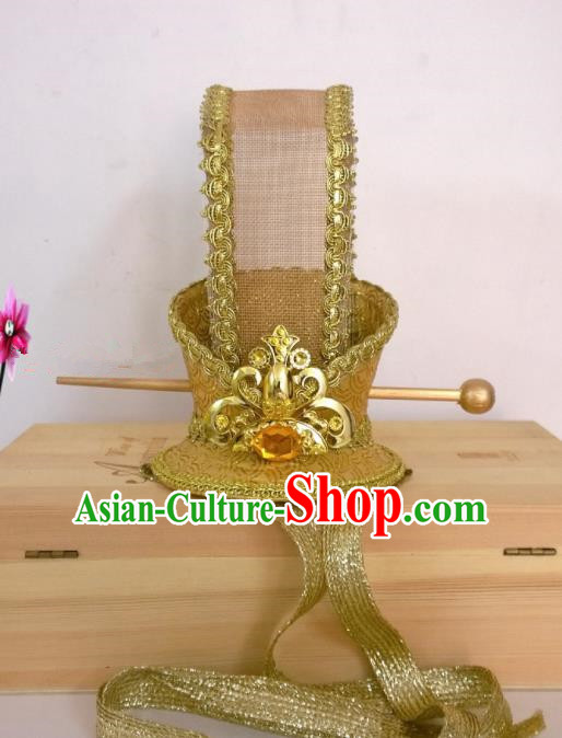 Chinese Traditional Hanfu Headdress Ancient Bridegroom Tuinga Hairdo Crown for Men
