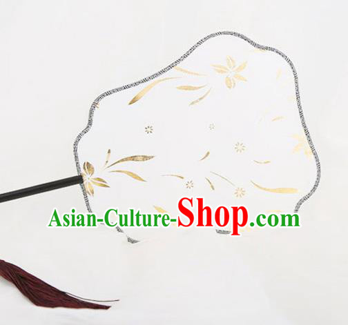 Traditional Chinese Crafts Palace Fans Silk Round Fans Ancient Princess Fan for Women