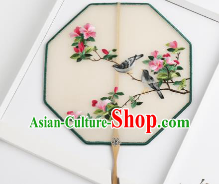 Traditional Chinese Crafts Palace Fans Silk Round Fans Ancient Princess Embroidered Fan for Women
