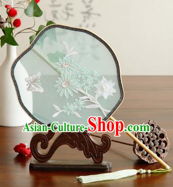 Traditional Chinese Crafts Palace Fans Embroidered Fans Ancient Organza Fan for Women