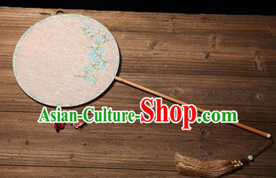 Chinese Traditional Palace Fans Hanfu Hand Painting Round Fans Ancient Silk Fan for Women