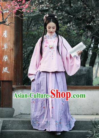 Chinese Ancient Drama Embroidered Costumes Traditional Ming Dynasty Princess Hanfu Dress for Women