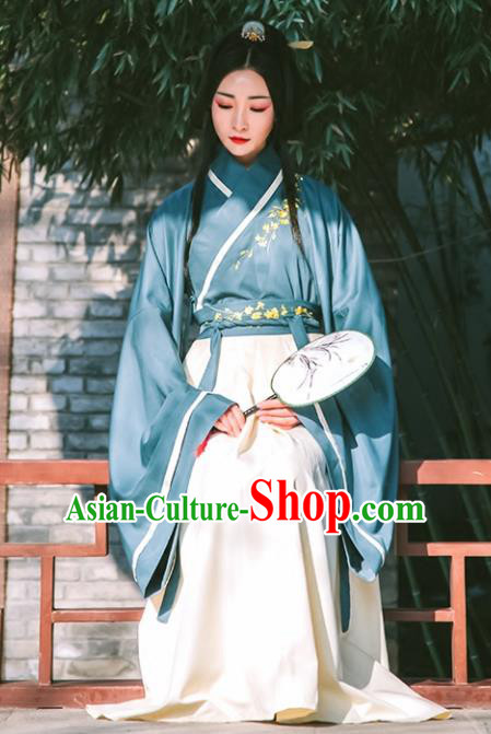 Chinese Han Dynasty Princess Hanfu Dress Ancient Drama Peri Embroidered Costumes for Women