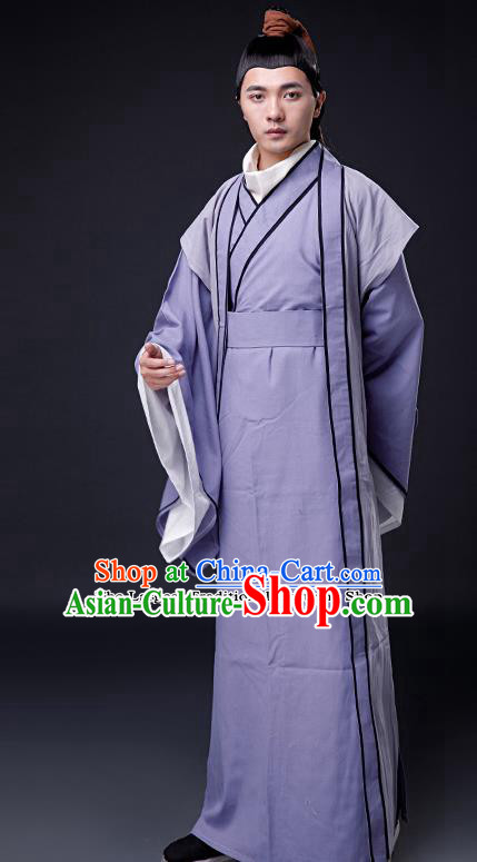 Chinese Ancient Drama Han Dynasty Confucian Scholar Costumes for Men