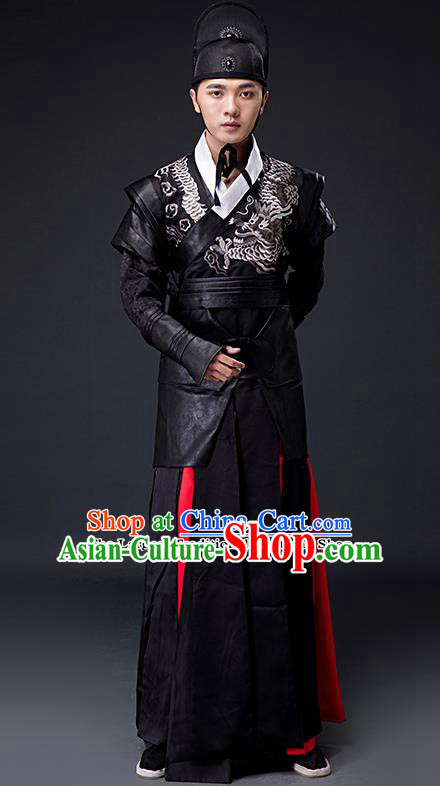 Chinese Ancient Ming Dynasty Blades Imperial Guards Embroidered Costumes for Men