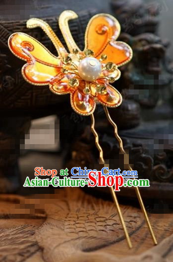 Chinese Ancient Wedding Hair Jewelry Accessories Queen Butterfly Hairpins for Women