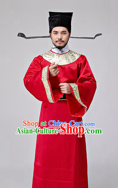 Chinese Ancient Song Dynasty Drama Prime Minister Costumes and Hat for Men