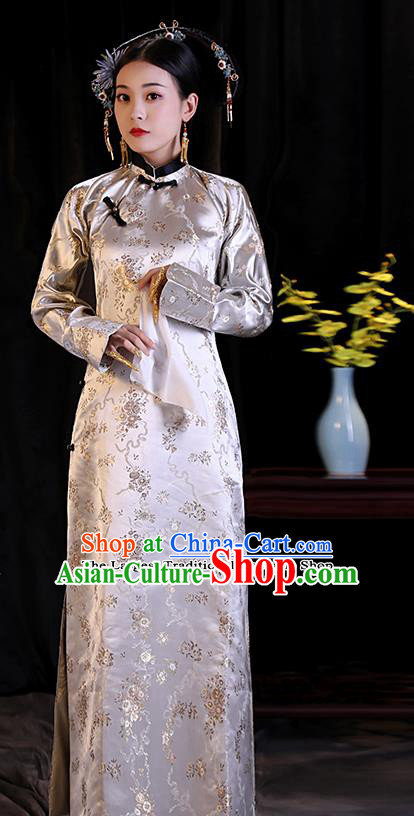 Chinese Ancient Drama Costumes Qing Dynasty Manchu Imperial Empress Dresses for Women