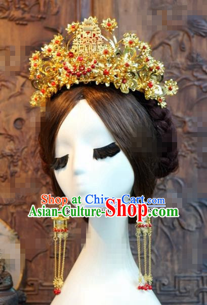 Chinese Ancient Hair Accessories Wedding Phoenix Coronet Palace Queen Hairpins for Women