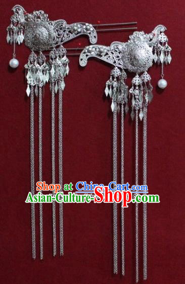 Chinese Ancient Tang Dynasty Queen Hair Accessories Tassel Step Shake Hairpins for Women