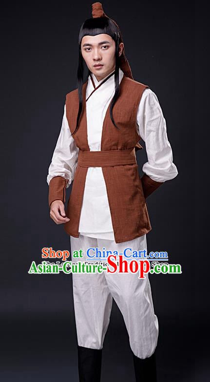 Chinese Ancient Song Dynasty Drama Swordsman Knight Costumes for Men