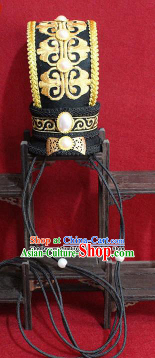 Chinese Traditional Classical Hair Accessories Ancient Prince Black Hairdo Crown for Men