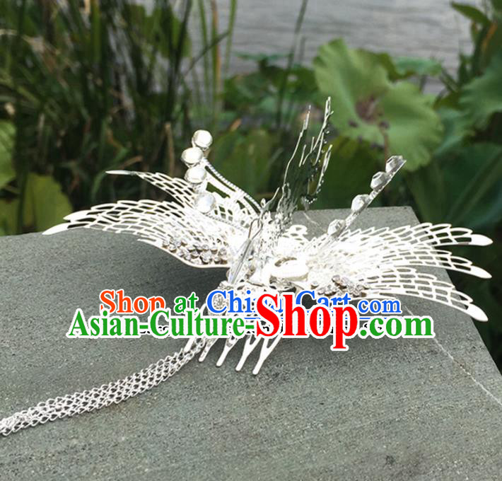 Chinese Ancient Tang Dynasty Princess Hair Accessories Phoenix Hair Comb Hairpins for Women