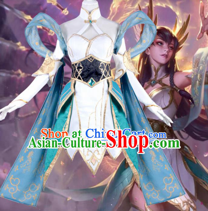 Chinese Ancient Swordswoman Costumes Cosplay Female Knight Dress for Women