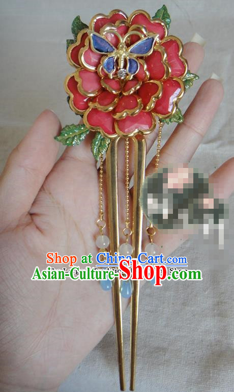 Chinese Traditional Classical Hair Accessories Ancient Princess Flowers Hairpins for Women