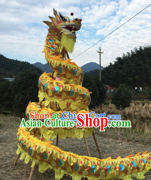 Chinese Folk Dance Dragon Dance Competition Dragon Head Traditional Dragon Dance Costumes Complete Set for Adult