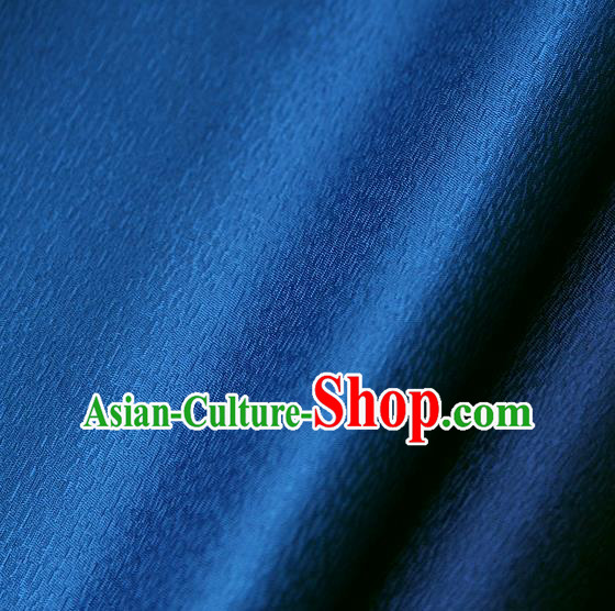 Traditional Asian Classical Blue Brocade Cloth Drapery Korean Hanbok Palace Satin Silk Fabric